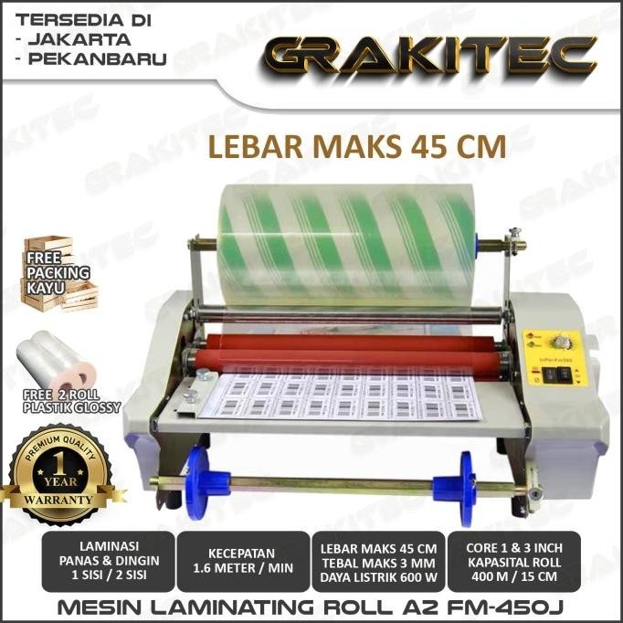 Mesin Laminasi Roll / Mesin Laminating Roll A3 A2 GRAKITEC