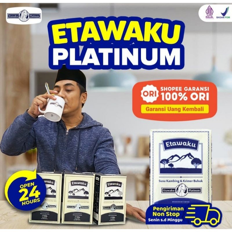 

Etawaku Platinum Untuk Paru Paru Susu Kambing Etawa Murni & Krimer Nabati Original No 1 Di Indonesia Yang Bermanfaat Untuk Kesehatan Paru Paru Nyeri Sendi Dan Tulang Kropos 1 Box Isi 200gr