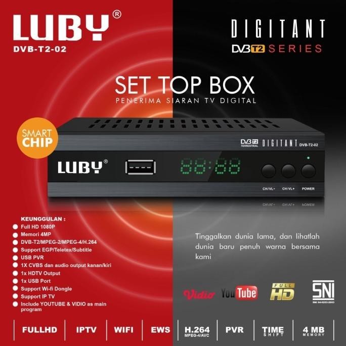 Set Top Box Tv Digital Digital Receiver Luby T2-02 Terbaik
