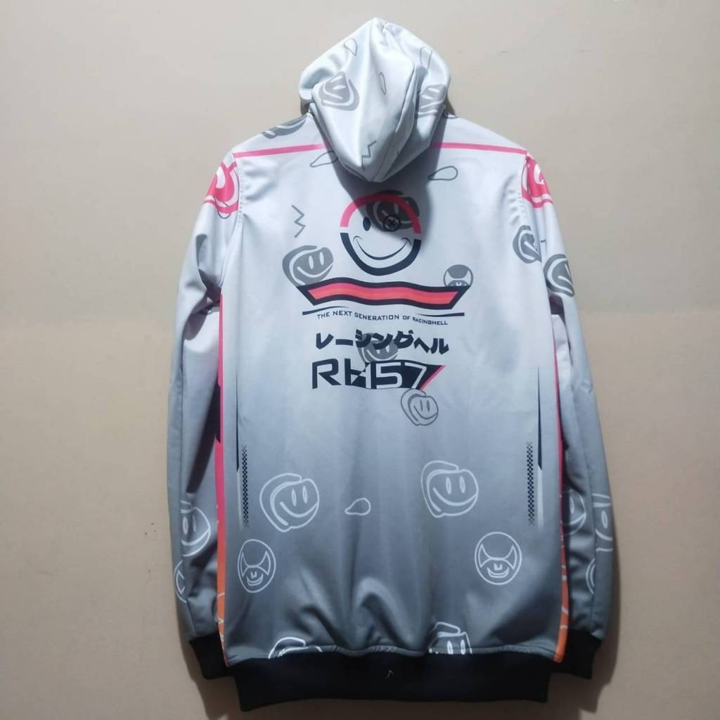 [ONLINE EXCLUSIVE] Jaket racing hell rh 57/Jaket Racing Hell Printing ukuran M - XXL/free Stiker