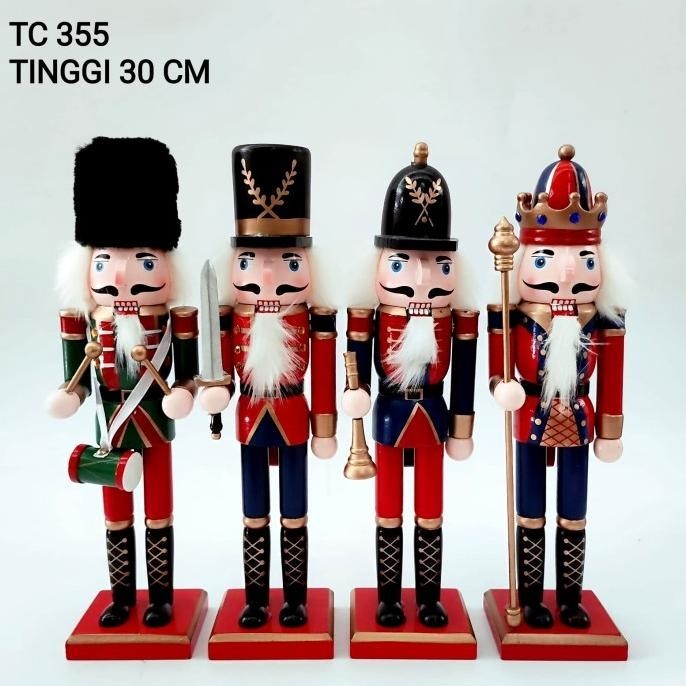 

Sale Now Patung Nut30Cm Kado Natal Dekor Patung Kayu Nutkraker Murah Original