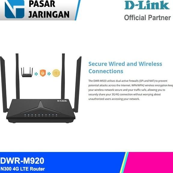 BARANG TERLARIS D-Link DWR-M920 / DWR-920 N300 4G LTE Modem Wireless Router