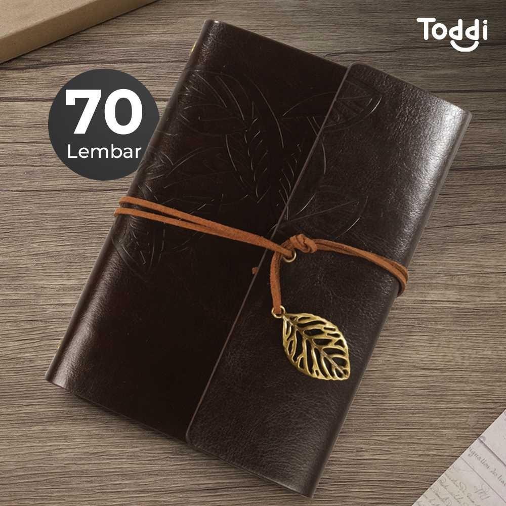 

Toddi BESTOYARD Buku Catatan Binder Kulit Notebook Retro Leaf Cover - B-606
