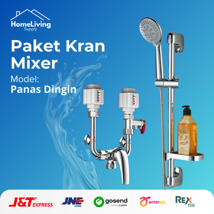 Kran Bathub Air Panas Dingin Mixer Tanpa Bobok Tembok
