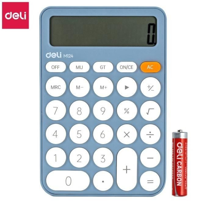 

Hot - Deli Calculator / Kalkulator Portable Pastel Garansi 5 Tahun EM124 - Biru Muda !!