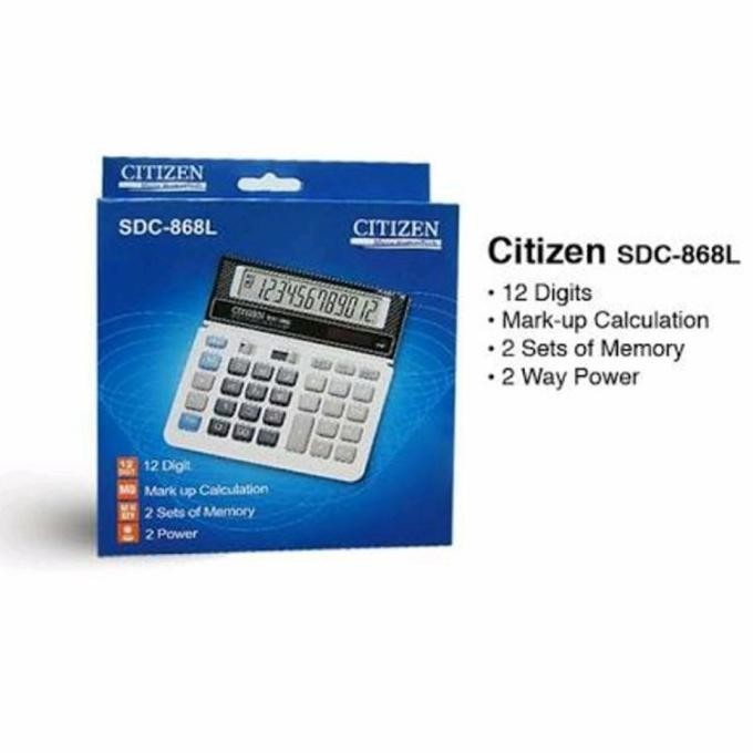 

Model Baru Kalkulator Citizen CT 868 L 12 Digit 2 Power Mark Up Calculation ,.