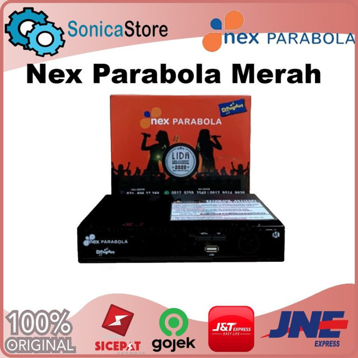 Receiver Tv Nex Parabola Merah Hybrid Kuband & Cband