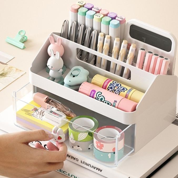 

Rak Meja Laci Tempat Alat Tulis Makeup Dekstop Drawer Drawer Serbaguna