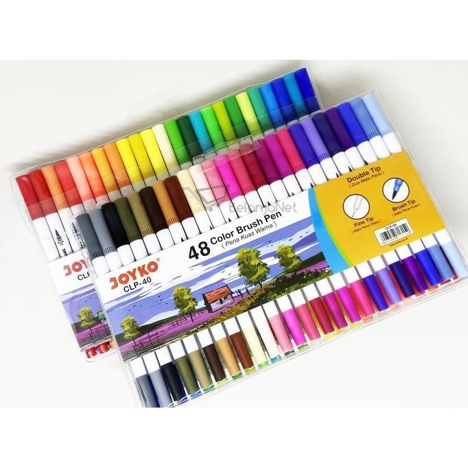 

Color Brush Pen Pena Kuas Warna Joyko Clp-40 1 Set = 48 Warna