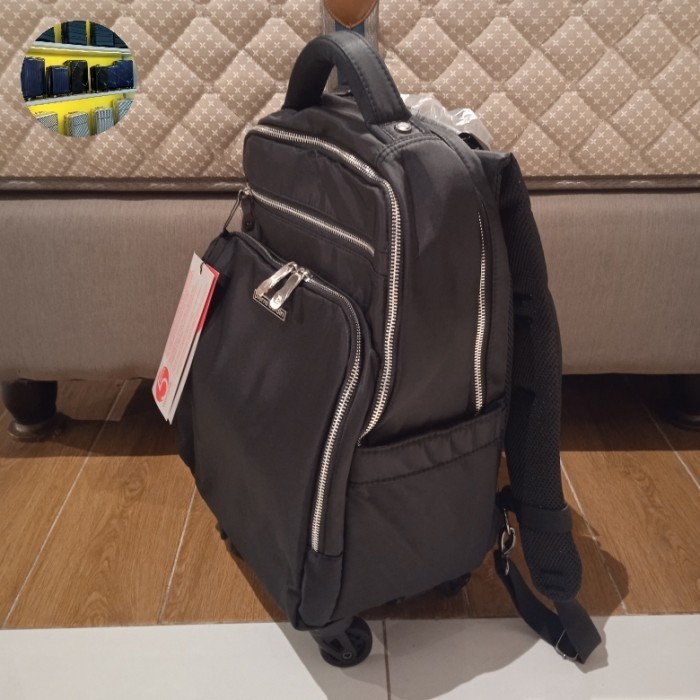 Backpack Trolley / Ransel Trolley Pierre Cardin Original Authen 4 Roda