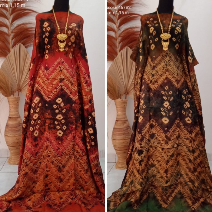 Naenggo Kain Jumputan Palembang Viscose 3 Meter Bahan Dasar Couple