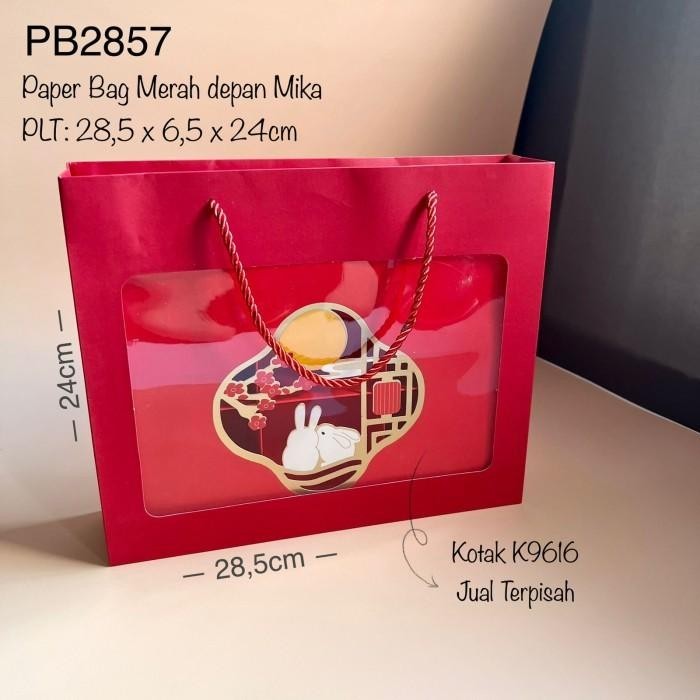 

Pb1907 Merah Paper Bag Goodie Bag Tas Imlek, Lebaran Mooncake Natal Pb 081