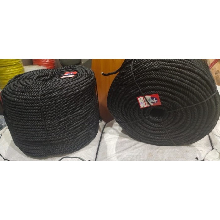 Tali Tambang Nylon 8Mm Hitam, 50M