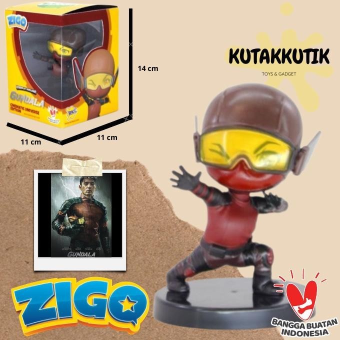 Mainan Action Figure Gundala Figure Zigo Kostum di Film Gundala