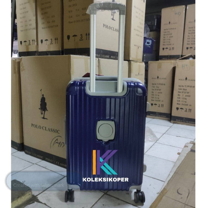 Koper Original Polo Classic Polycarbonate No Zipper Ukuran 24 Inch