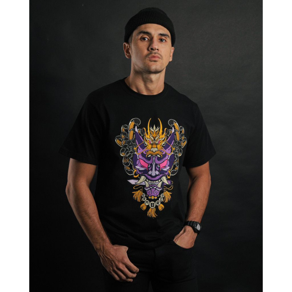 [EXCLUSIVE] NEW ARRIVALS DREAMBIRDS GOLD "ONI MASK II" BLACK SS T-SHIRT LIMITED EDITION
