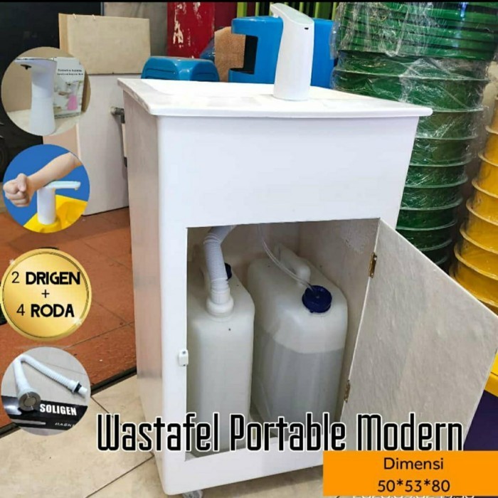 Washtafel Portable Dengan Kran Sensor (tanpa sentuh)