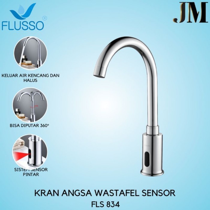 Flusso Kran sensor keran Angsa Wastafel Sensor Otomatis Kran Sink