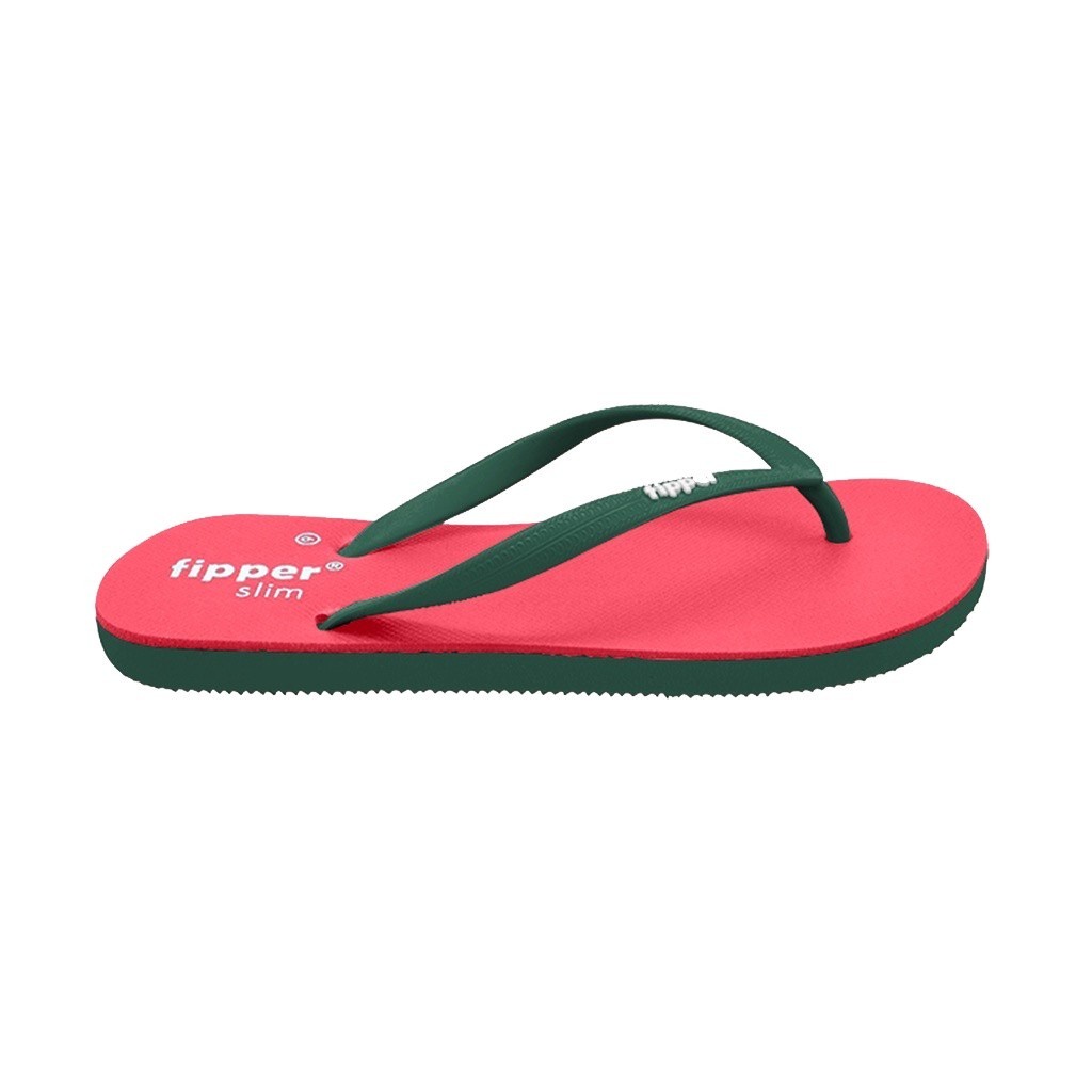 FIPPER SLIM PINK(PUNCH)/GREEN(EMERALD) - Sandal Jepit Wanita/Perempuan