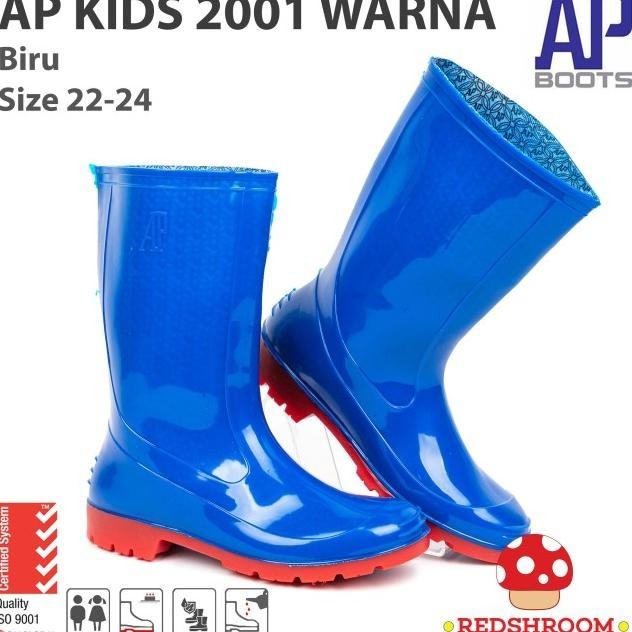 Sepatu Boot Anak Ap Boots 2001 U Merah - Sepatu Boot Karet