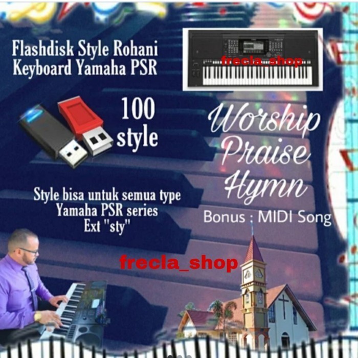 NEW Flashdisk USB Style Rohani Keyboard Yamaha PSR