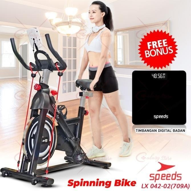 New Sale Spinning Bike Sepeda Statis Olahraga Alat Fitness Speeds Xasiuu