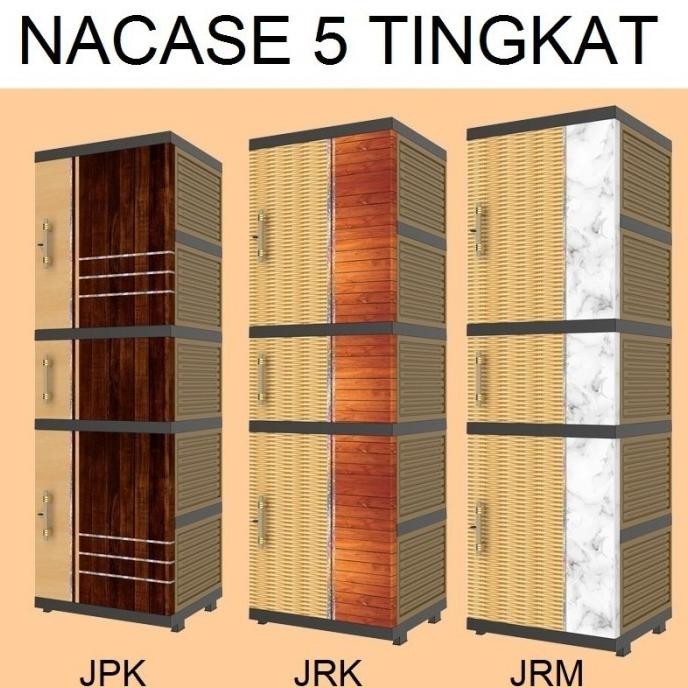 Barang Terlaris Lemari Pakaian Plastik Nacase Naiba 7205 Susun 5 Rak Xatulxa