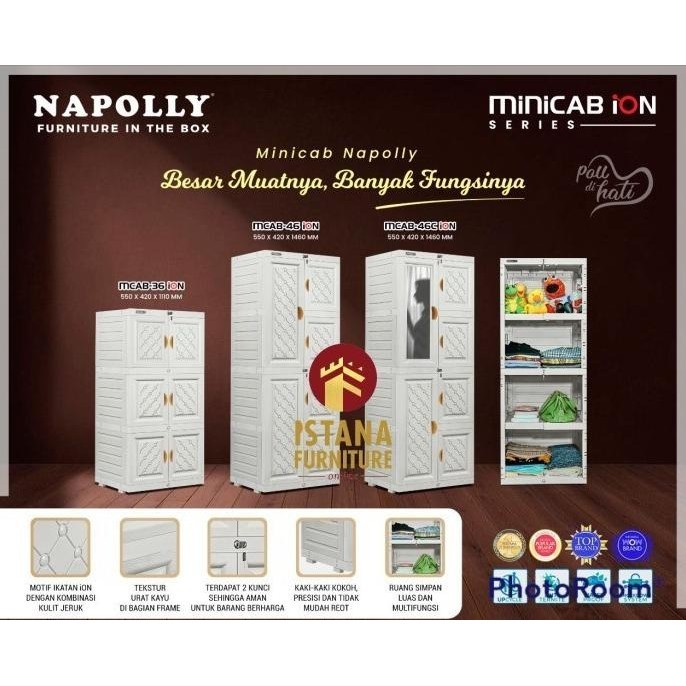 Barang Terlaris Lemari Plastik / Lemari Pakaian / Rak Plastik Napolly Xanexa
