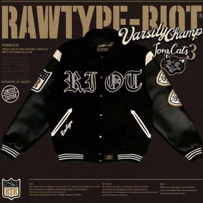 Jaket Varsity Rawtype Riot Tomcat 3 Xavionxa