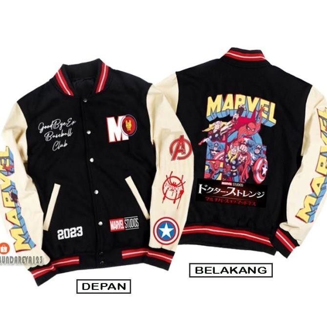 Jaket Varsity Vintage Pria / Jaket Baseball Varsity Vintage Marvel Xavionxa