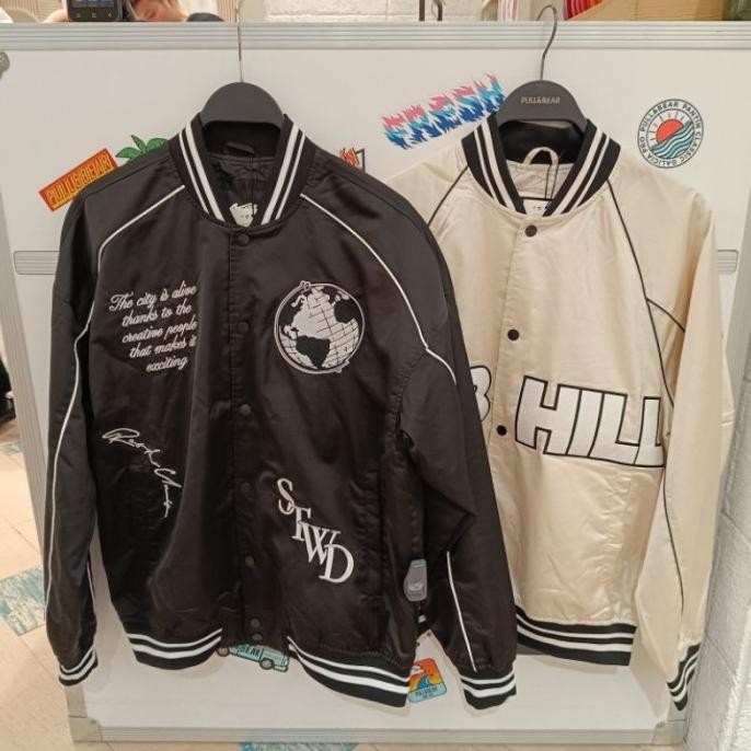 Jaket Varsity Stwd Pull&Bear Man Jastip (Jasa Titip) Rasyaulil12