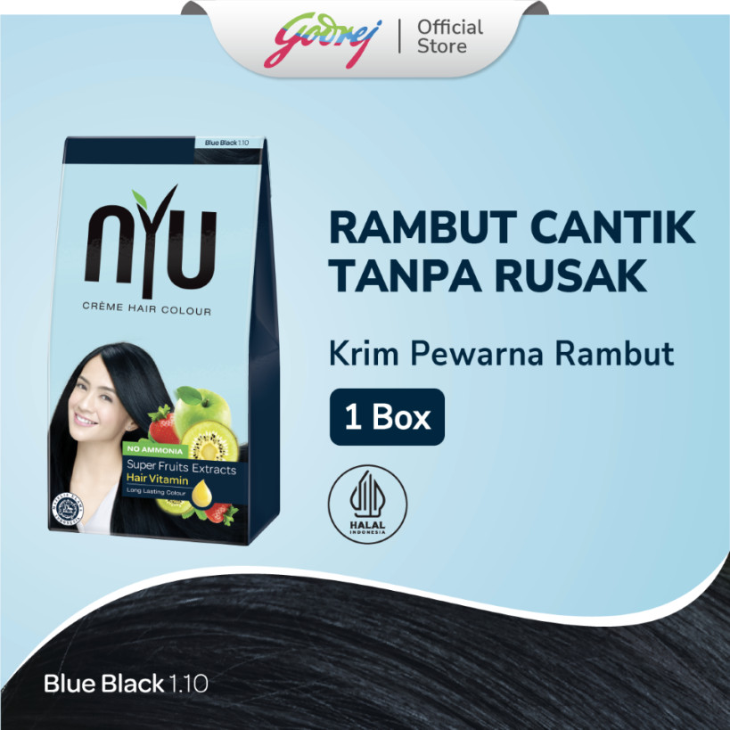 NYU Creme Hair Colour Blue Black - Pewarna Rambut