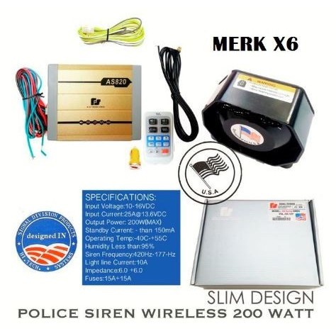 Best Toa Sirine Klakson Polisi Wireless 200Watt + Modul Remote Mic Speaker Gratis Ongkir