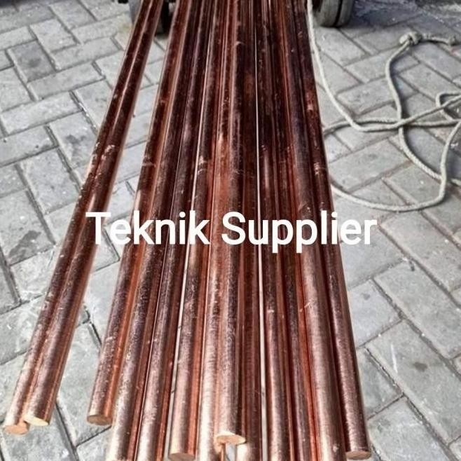 [Baru] As Tembaga Grounding Rod 10Mm X 200Mm / Alat Listrik Murah / Penangkal