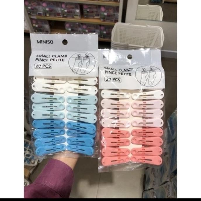 monggo] JEPIT BAJU MINISO 20 pcs KLIP BAJU MINISO