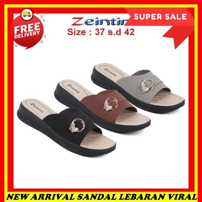 Sndal Teplek Wanita Kekinian Swndal Slop Dewasa Impor Trbaru 2024 Selop Kondangan Mewah Elegan Srnda