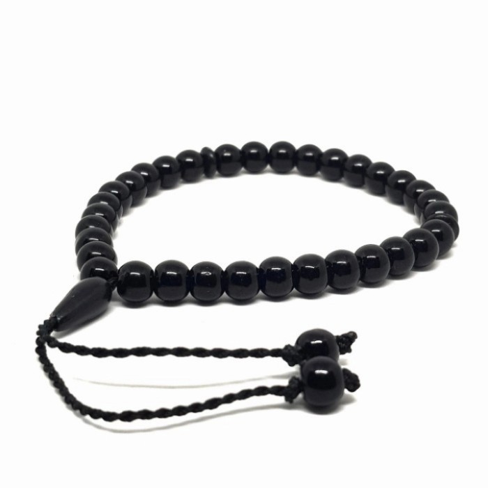 COD Gelang Tasbih Black Onyx 33 butir - Black Onyx Dari Batu Alam Asli