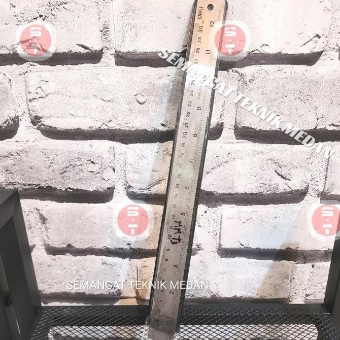

------] PENGGARIS RULER MISTAR BESI BAJA STAINLESS 30CM 30 CM DELI DL8030Y