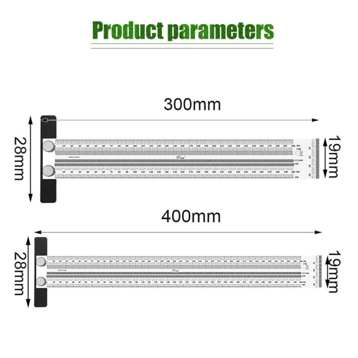 

Penggaris Mark Line Gauge T-Type Ruler Penanda Kayu Tukang Penggaris