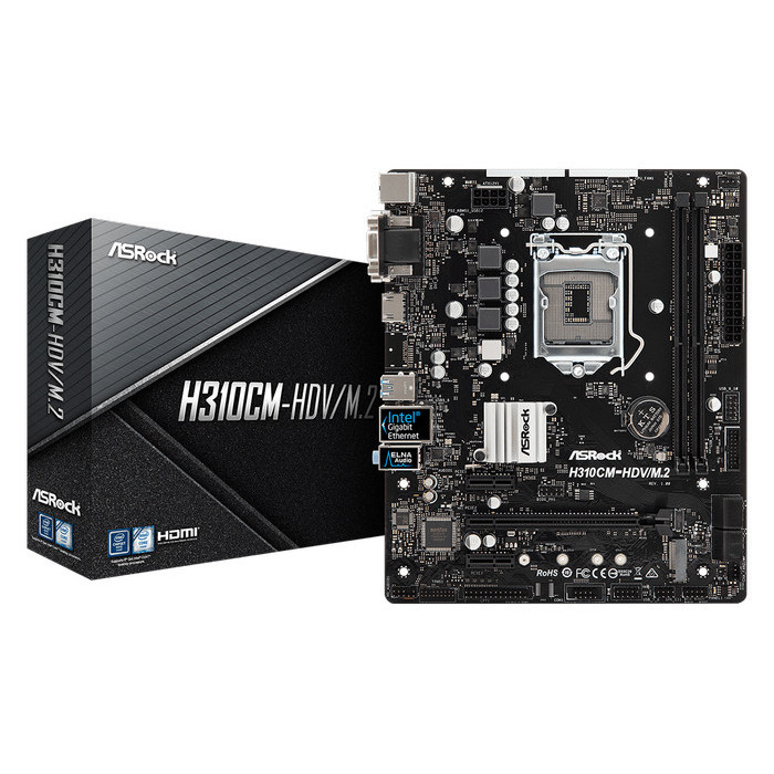 Promo Motherboard Asrock H310Cm-Hdv/M.2 H310 H310M Intel Ddr4