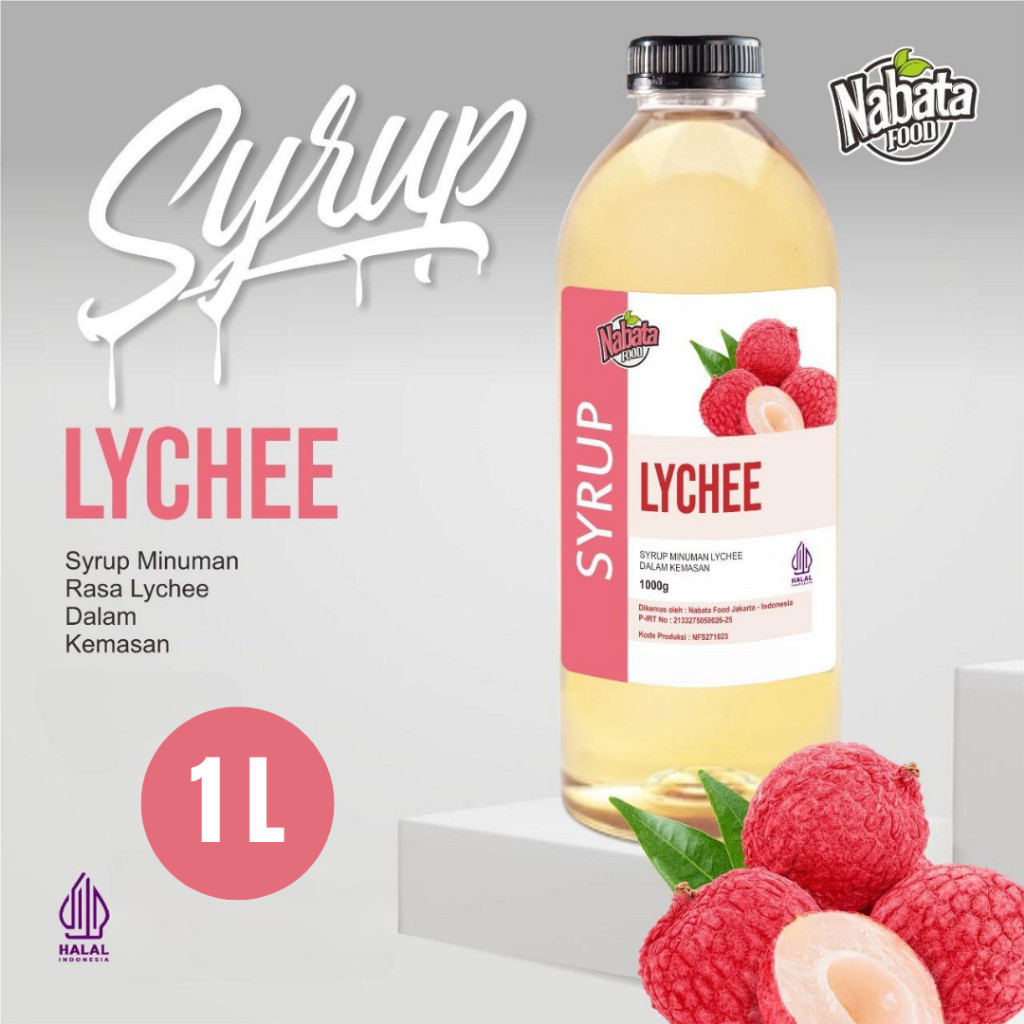 

Sirup Leci 1 Liter Nabata Food Syrup Lychee Botol 1000 Ml Lychee Syrup