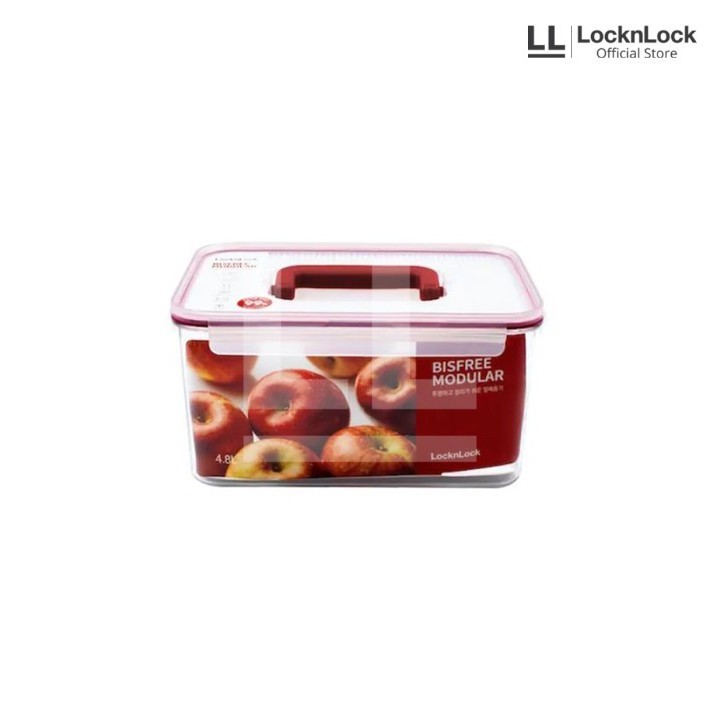 

Locknlock Bisfree Modular Red Rectangular Handle 4.8L - Lbf408Hred