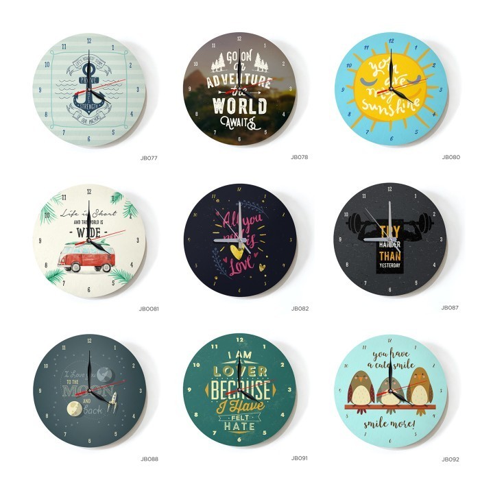 Jam Dinding Unik Quote Motivasi Kata Mutiara Dekorasi Rumah Kamar