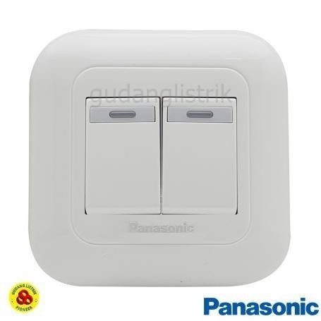 LISTRIK / PANASONIC SAKLAR SERI 2G LAMPU WEJ5571 WS SAKELAR DOUBLE 2