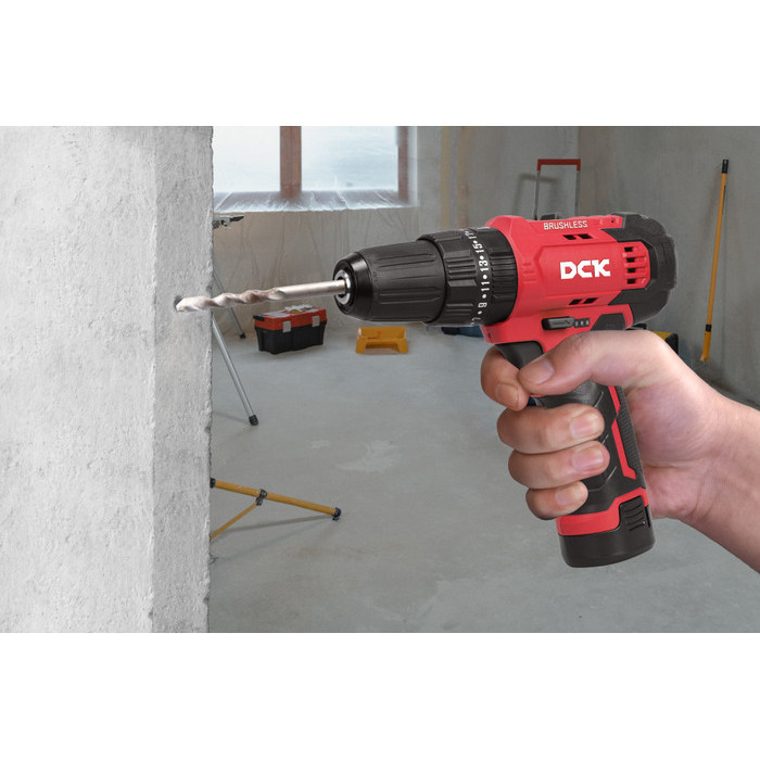 Cordless Brushless Drill Impact 10Mm Dck Kdjz23-10I Bor Battery 12 V