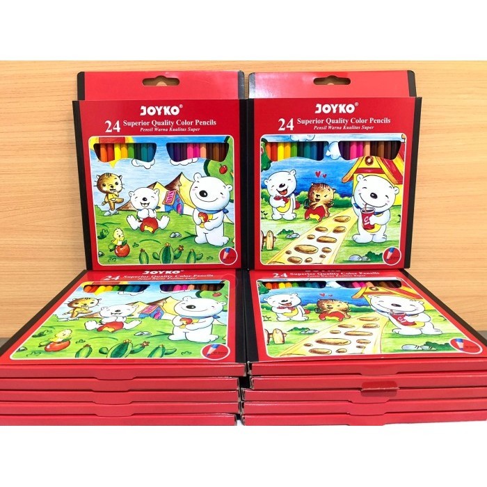 

Gaya Pensil Warna / Color Pencil Joyko 24 Warna Kualitas Super Trendi