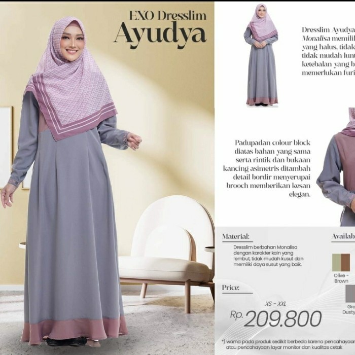 Murah Rabbani Exo Dresslim Ayudya Gamis Baju Muslim Wanita Dewasa Lebaran Dewasa Elegan 2024 Kekinia