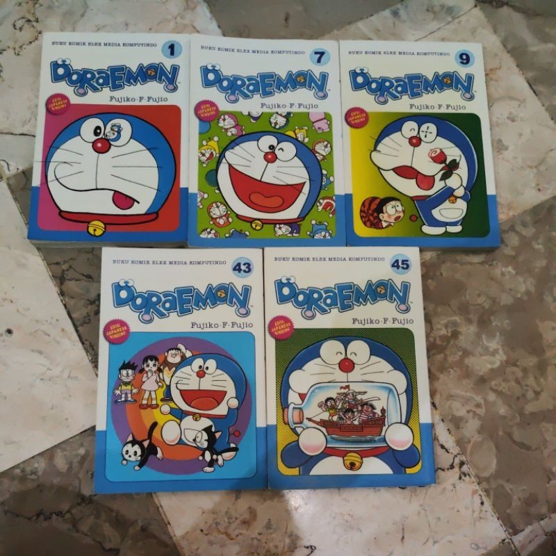 Komik Doraemon Vol 1,5,6,7,9,43,45, Elex Media Komputindo, Fujiko. F. Fujio, Edisi Japanese Banding