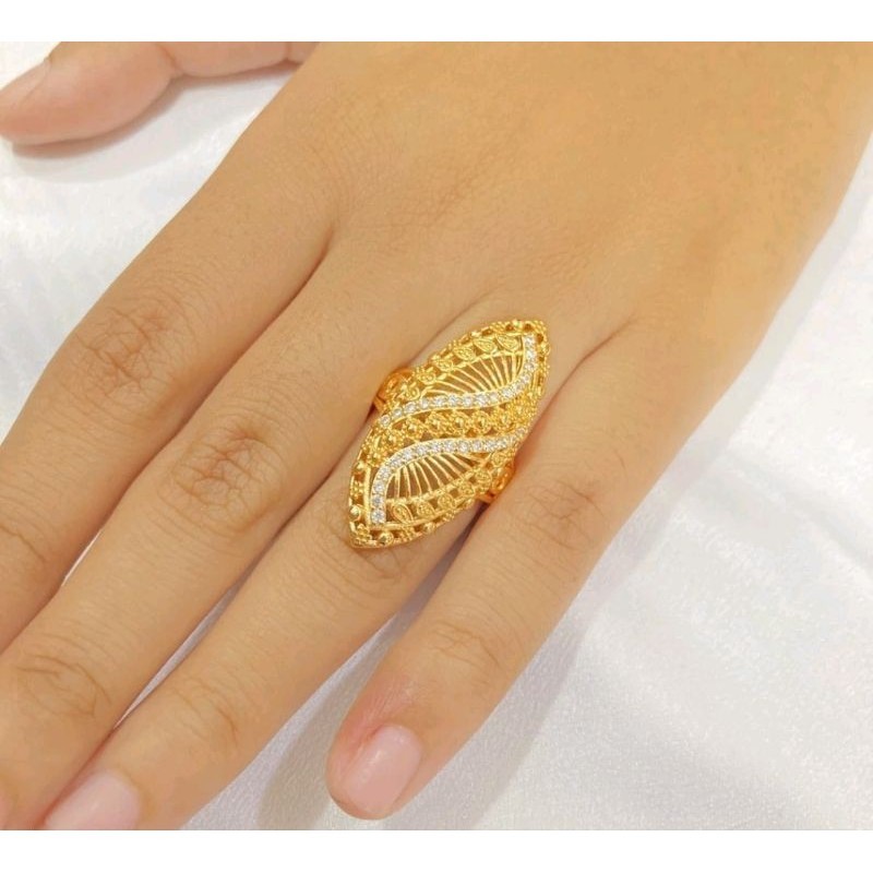 CINCIN DUBAI PERMATA TITANIUM CINCIN KEKINIAN TAHAN LAMA
