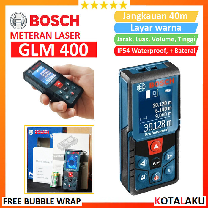 Meteran Laser Digital Rangefinder Distance Meter Bosch Glm400 Glm 400